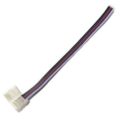 Jungtis RGB LED juostai užspaudžiama RGBW su laidu