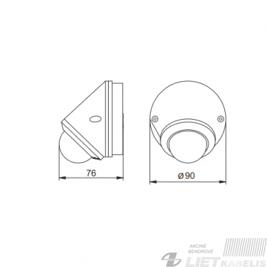 Judesio daviklis CR17 360°, 800W ,IP65, GTV 2