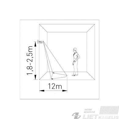 Judesio/būvio daviklis CO-3 360°, 1200W, 24m,baltas, IP65, GTV 5 Judesio/būvio daviklis CO-3 360°, 1200W, 24m,baltas, IP65, GTV 5