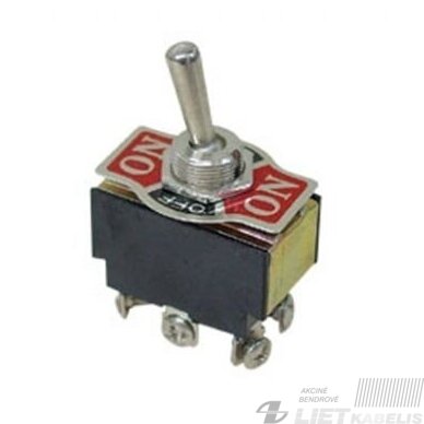 Jungiklis 2 padėčių 1P (tumbleris) 10A, 250V
