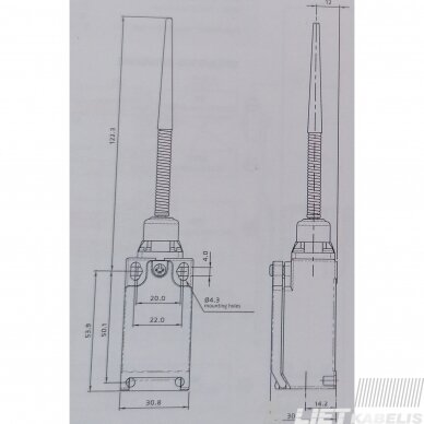 Jungiklis galinis FTN135Z11 1NC/1NO M16 GG 1 Jungiklis galinis FTN135Z11 1NC/1NO M16 GG 1