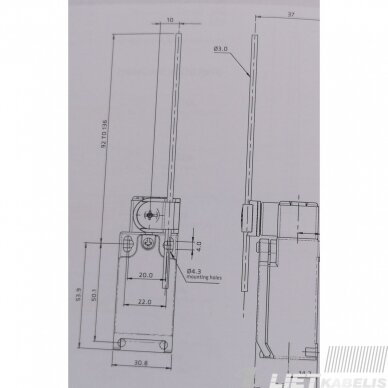 Jungiklis galinis FTN137Z11 1NC/1NO M16 GG 1 Jungiklis galinis FTN137Z11 1NC/1NO M16 GG 1