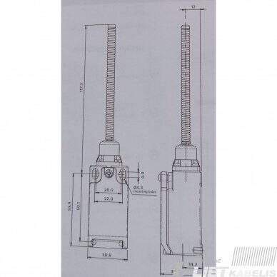 Jungiklis galinis FTN142Z11 1NC/1NO M16 GG 1 Jungiklis galinis FTN142Z11 1NC/1NO M16 GG 1