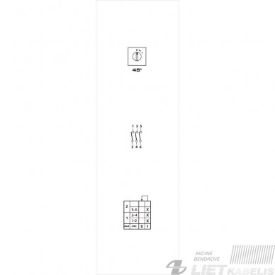 Jungiklis kumštelinis C0400003R 40A 3P (0-1) p/t GG 7 Jungiklis kumštelinis C0400003R 40A 3P (0-1) p/t GG 7