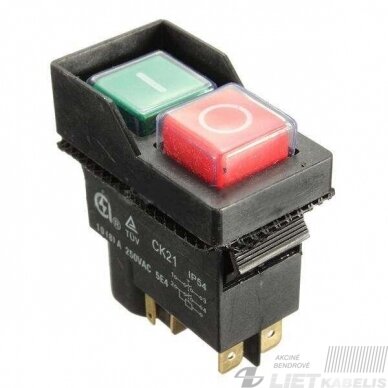 Jungiklis variklio paleidimui CK21 12A 5E4 250VAC IP54