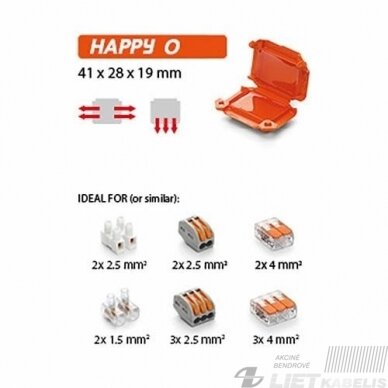 Jungtis geline Happy0 Box12 1,5/4mm²Ray tech Jungtis geline Happy0 Box12 1,5/4mm²Ray tech