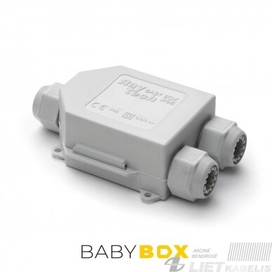 Jungtis gelinė,BABY BOX 3x6mm²pilka IP68 Raytech 1
