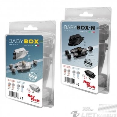 Jungtis gelinė,BABY BOX 3x6mm²pilka IP68 Raytech 2 Jungtis gelinė,BABY BOX 3x6mm²pilka IP68 Raytech 2