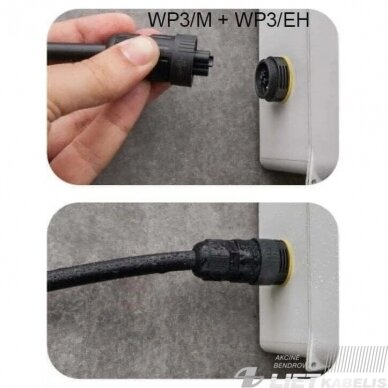 Jungtis kištukas panelinis WP3/EM, 3x0,5-2,5mm², IP68, TEKOX 2 Jungtis kištukas panelinis WP3/EM, 3x0,5-2,5mm², IP68, TEKOX 2