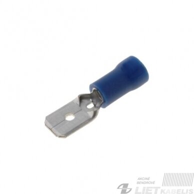 Antgalis plokščias kištukas izoliuotas 4.75mm 1.5-2.5 (mėlynas) Antgalis plokščias kištukas izoliuotas 4.75mm 1.5-2.5 (mėlynas)