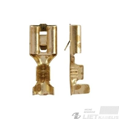 Antgalis plokščias lizdas neizoliuotas 1.0 - 2.5 mm²  žalvarinė, BERNER