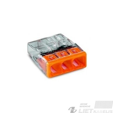 Jungtis universali, 2273-203, 3x0,5-2,5mm² 24A,Wago Jungtis universali, 2273-203, 3x0,5-2,5mm² 24A,Wago