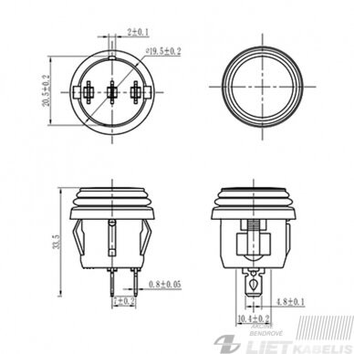 Jungtukas KCD1 1300W, apvalus,IP44, GTV 1 Jungtukas KCD1 1300W, apvalus,IP44, GTV 1