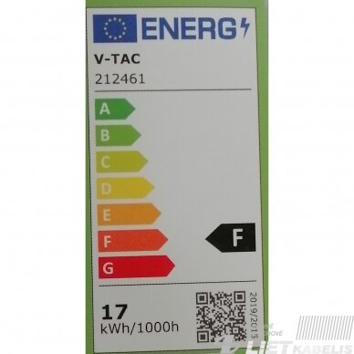 Juosta LED 17W/m, 12V,  204LED/m,  3000K, 1700Lm/1m,  V-TAC 4