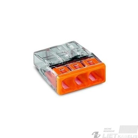 Jungtis universali,  2273-203, 3x0,5-2,5mm² 24A,Wago