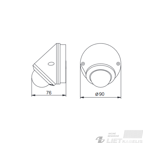 Judesio daviklis CR17 360°, 800W ,IP65, GTV 2 Judesio daviklis CR17 360°, 800W ,IP65, GTV 2