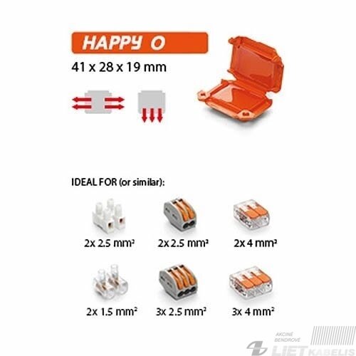 Jungtis geline Happy0 Box12 1,5/4mm²Ray tech