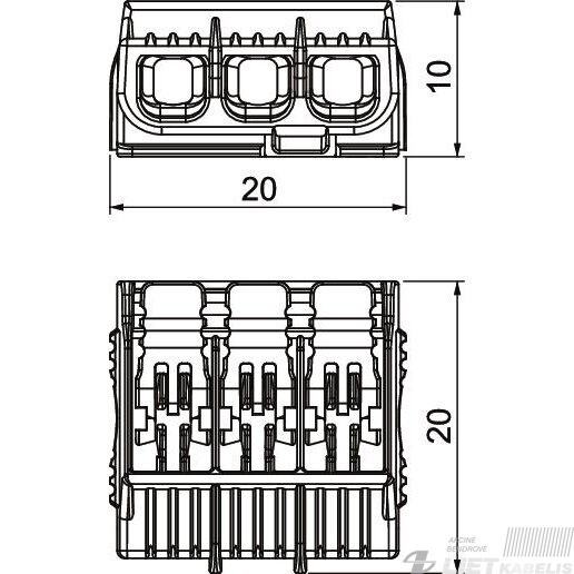 Jungtis universali HSK43 3x0.2-4mm², 32A, OBO 1 Jungtis universali HSK43 3x0.2-4mm², 32A, OBO 1