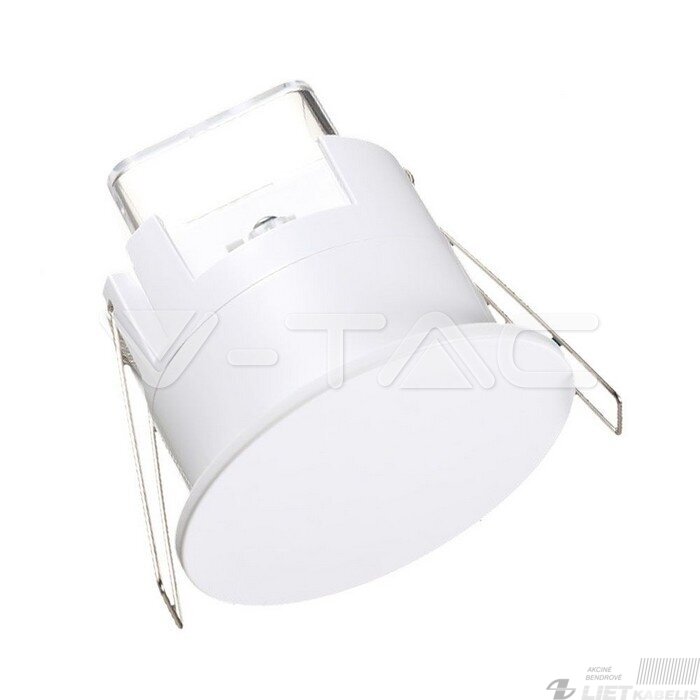Judėsio ir būvio daviklis Upto 600W 360° įleidžiamas baltas IP65 V-TAC Judėsio ir būvio daviklis Upto 600W 360° įleidžiamas baltas IP65 V-TAC
