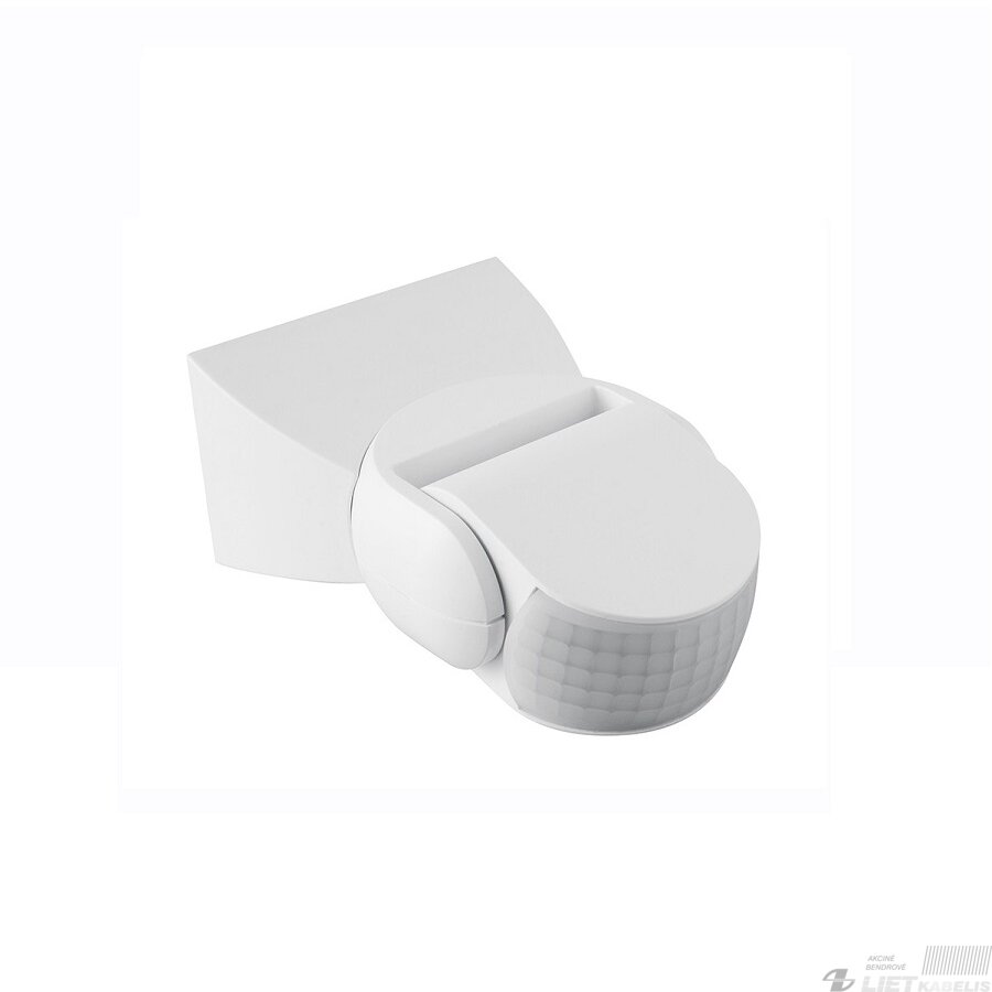 Judesio daviklis, CR-9 180°, 1200W, IP65, juodas/baltas GTV 1 Judesio daviklis, CR-9 180°, 1200W, IP65, juodas/baltas GTV 1