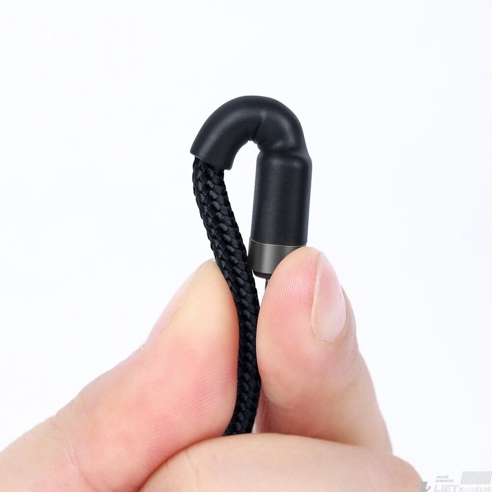 Kabelis USB2.0 C kištukas - USB C kištukas 2,0m nailoniniu su šarvu Cafule pilkas/juodas, Baseus 1