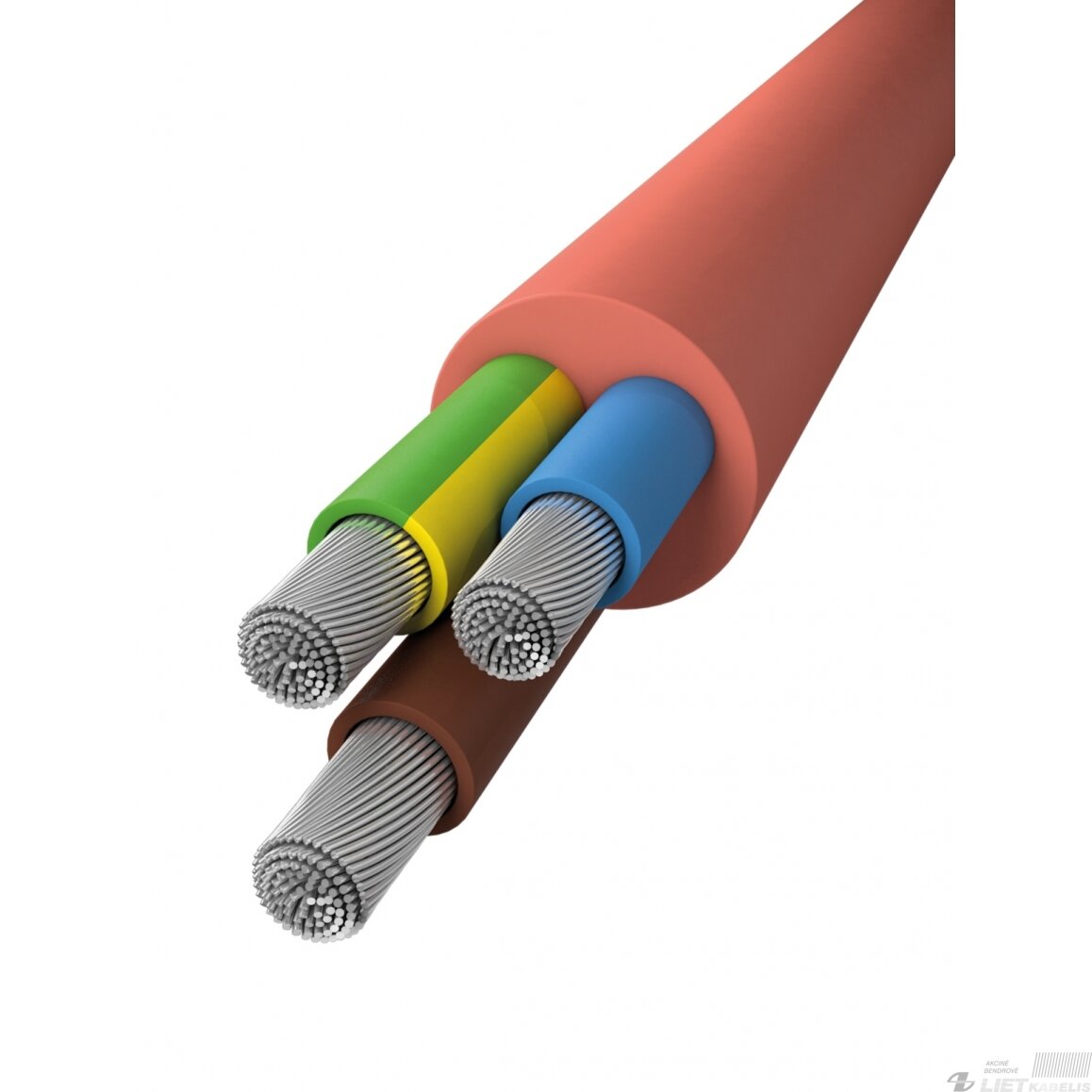 Kabelis SIHF 2x2.5mm² (1 m)