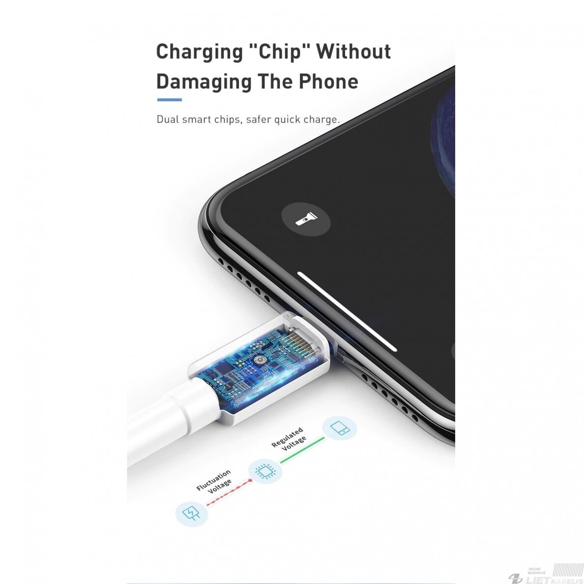 Kabelis USB C kištukas -IP Lightning kištukas 1.0m QC3.0 PD baltas ,BASEUS 1