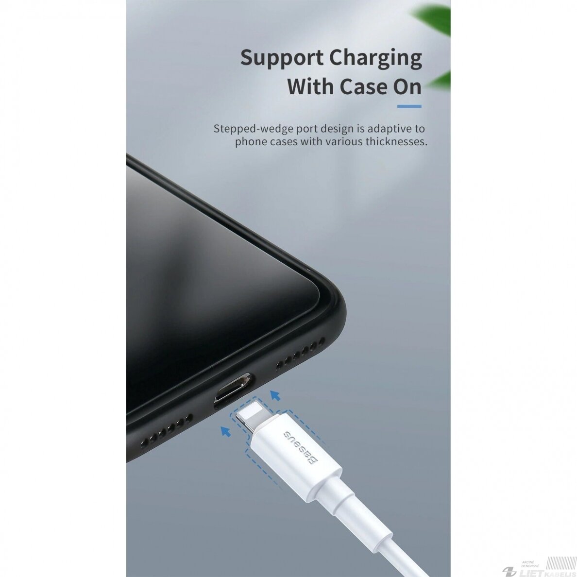 Kabelis USB C kištukas -IP Lightning kištukas 1.0m QC3.0 PD baltas ,BASEUS 2