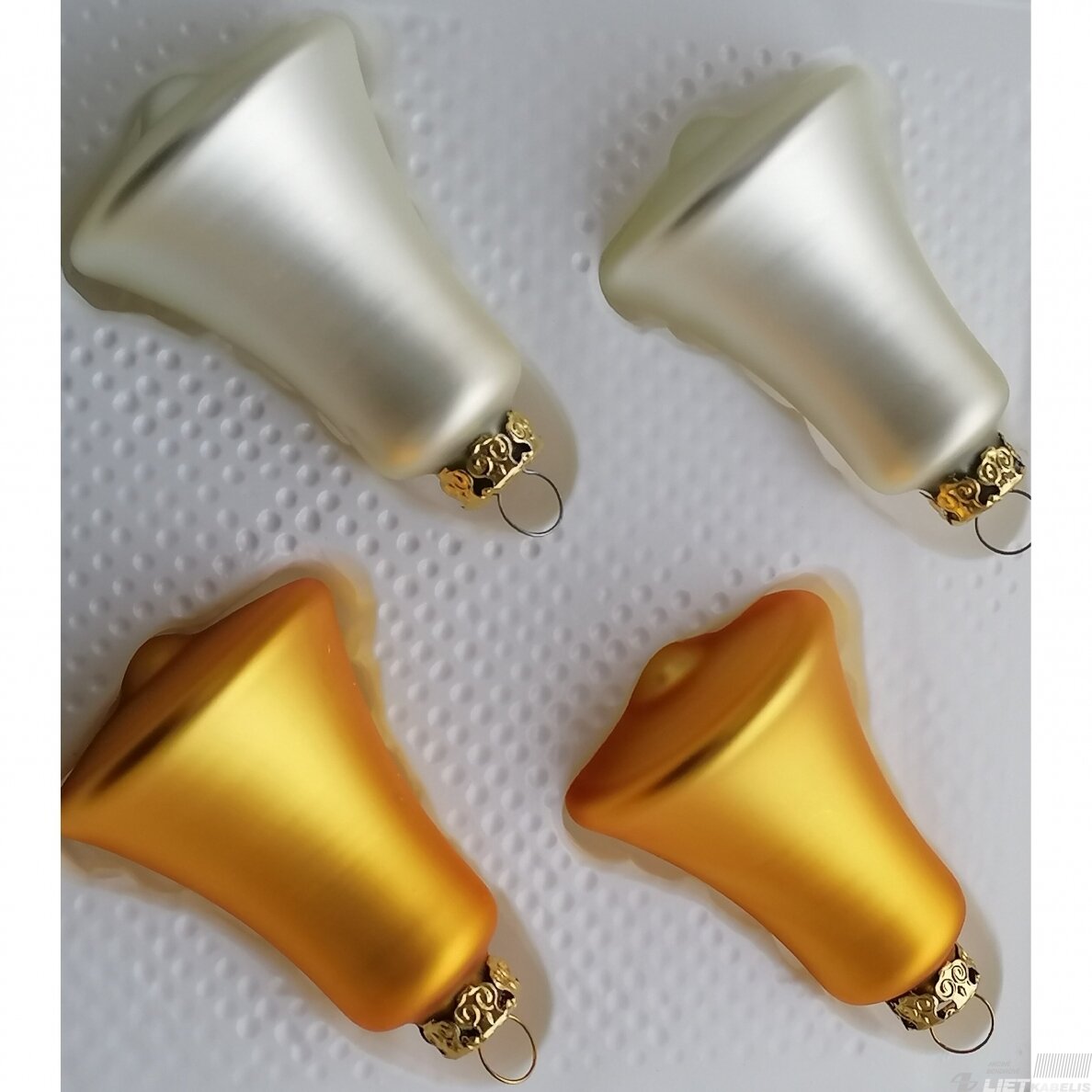 Kalėdinis žaisliukas varpelis 5cm (1vnt)