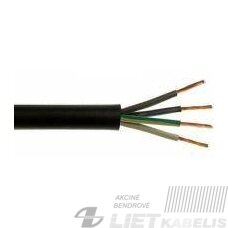 Lankstus kabelis gumine izoliacija H05RR-F 4x6,0mm² Elektrokabel