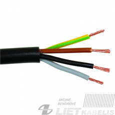 Lankstus kabelis su gumine izoliacija H05RR-F 4x2.5mm², Elektrokabel Lankstus kabelis su gumine izoliacija H05RR-F 4x2.5mm², Elektrokabel