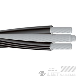 Oro linijų kabelis su PE izoliacija AMKA 3x16+25mm²