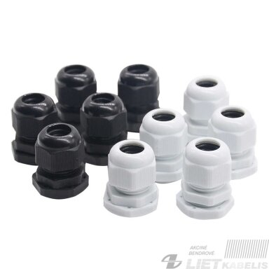 Kabelio sandariklis M20x1,5 7-12mm juodas IP68 Kabelio sandariklis M20x1,5 7-12mm juodas IP68