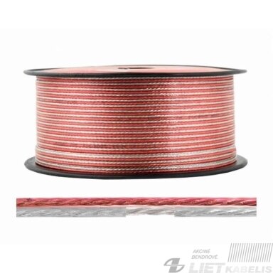 Kabelis garsiakalbiams CCA 2x0.5 skaidrus, LXK603, Cabletech Kabelis garsiakalbiams CCA 2x0.5 skaidrus, LXK603, Cabletech