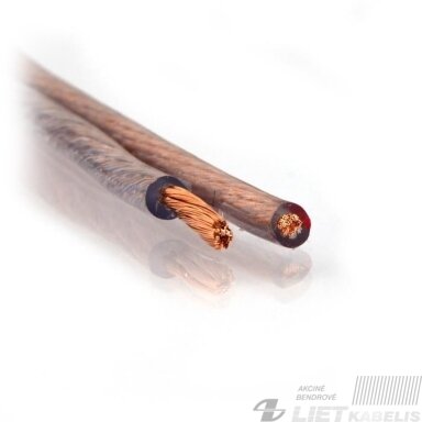 Kabelis garsiakalbiams CET TLgYp minkštas CU 2x1.0mm² skaidrus Zamel Kabelis garsiakalbiams CET TLgYp minkštas CU 2x1.0mm² skaidrus Zamel