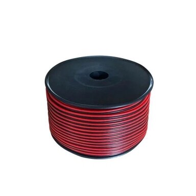 Kabelis garsiakalbiams KAB0387 2x0,2mm juoda/raudona, CABLETECH Kabelis garsiakalbiams KAB0387 2x0,2mm juoda/raudona, CABLETECH