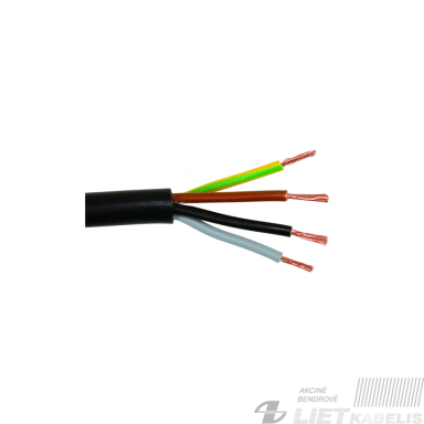 Lankstus kabelis su gumine izoliacija H05RR-F 4x2.5mm², Elektrokabel Lankstus kabelis su gumine izoliacija H05RR-F 4x2.5mm², Elektrokabel