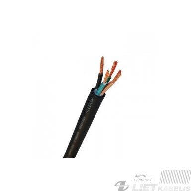 Lankstus kabelis su gumine izoliacija H05RR-F 4x4,0mm² Elektrokabel Lankstus kabelis su gumine izoliacija H05RR-F 4x4,0mm² Elektrokabel