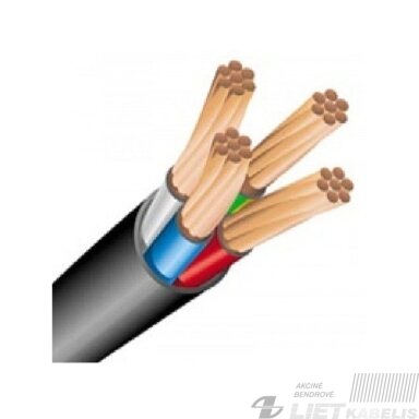 Varinis jėgos kabelis su PVC izoliacija VVG 4x16,0mm² Lietkabelis Varinis jėgos kabelis su PVC izoliacija VVG 4x16,0mm² Lietkabelis