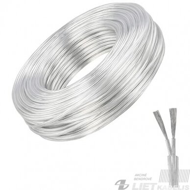 Kabelis H03VV-F 2x0,75mm², skaidrus Kabelis H03VV-F 2x0,75mm², skaidrus