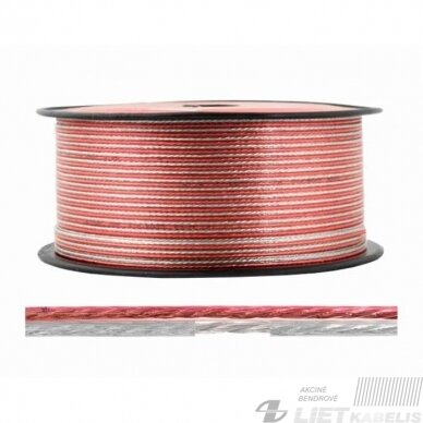 Kabelis garsiakalbiams CCA 2x0.5 skaidrus, LXK603, Cabletech Kabelis garsiakalbiams CCA 2x0.5 skaidrus, LXK603, Cabletech