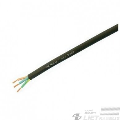 Lankstus kabelis gumine izoliacija H07RR-F 3x4.0 mm² Elektrokabel