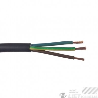 Lankstus kabelis su gumine izoliacija H05RR-F 3x2.5 Elektrokabel Lankstus kabelis su gumine izoliacija H05RR-F 3x2.5 Elektrokabel