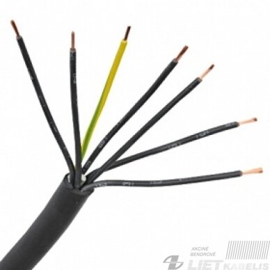 Lankstus kabelis su gumine izoliacija H07RN-F 7x1.5mm² Elektrokabel Lankstus kabelis su gumine izoliacija H07RN-F 7x1.5mm² Elektrokabel