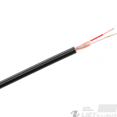 Kabelis OFC 2x0,25mm² mikrofoninis (LIYCY) juodas, TASKER Kabelis OFC 2x0,25mm² mikrofoninis (LIYCY) juodas, TASKER