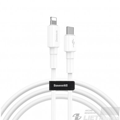 Kabelis USB C kištukas -IP Lightning kištukas 1.0m QC3.0 PD baltas ,BASEUS Kabelis USB C kištukas -IP Lightning kištukas 1.0m QC3.0 PD baltas ,BASEUS