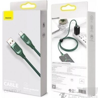 Kabelis USB2.0 A kištukas USB C kištukas 2,0m iki5A, BASEUS Kabelis USB2.0 A kištukas USB C kištukas 2,0m iki5A, BASEUS