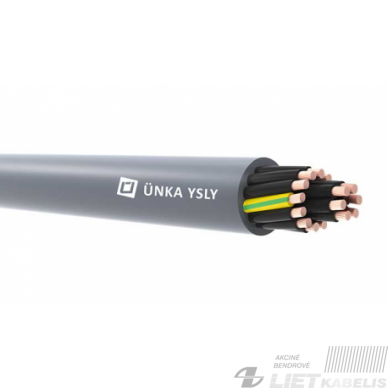 Kabelis YSLY-JZ 5x10,0mm²,pilkas, VDE Kabelis YSLY-JZ 5x10,0mm²,pilkas, VDE