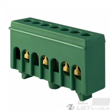 Kaladėlė įžeminimui F807G, DIN 7x16mm², žalia, PF Kaladėlė įžeminimui F807G, DIN 7x16mm², žalia, PF