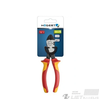 Kandiklinės replės, šoninio kandimo 180mm, 1000V, HOGERT